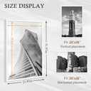 20x30 Poster Frame 2 Pack, White 20 x 30 Picture Frame for Posters and Art Prints, Horizontal or Vertical Wall Mounting