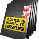 HyperSticky Magnets with Adhesive Backing  120pcs 1.2x0.08 Strong Magnetic Squares for Whiteboard Fridge  EasytoCut Stickers for Planning and Organization  Teacher Must Have  Teacher Supplies
