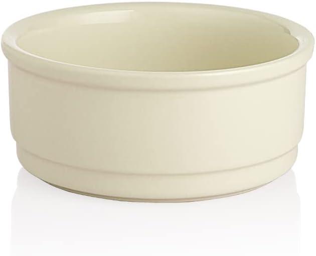 Sweejar Dog Bowl, Ceramic Dog Food Dish for Medium Dogs and Cat, Heavy Duty Porcelain Pet Bowl for Canned Food and Water 38 Fl Oz White