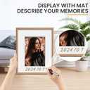 11x17 Picture Frame, Display Pictures 8x12 with Mat or 11x17 Without Mat, Wall Hanging Photo Frame, Natural, 1 Pack