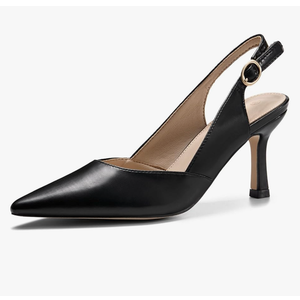 Rilista Women's Slingback Kitten Heels Closed Pointed Toe Wedding Party Dress Pumps Shoes 10