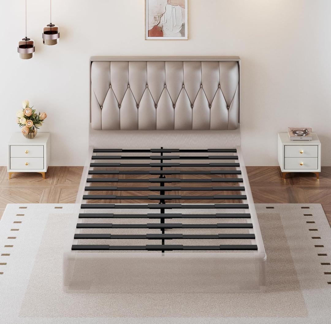Queen Bed Frame Support Slats Adjustable for Wood/Upholstered/Metal Bed