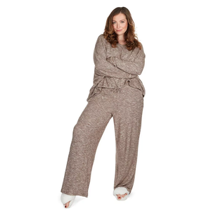 Women's Hacci Wide Leg Soft Lightweight Lounge Pants.M