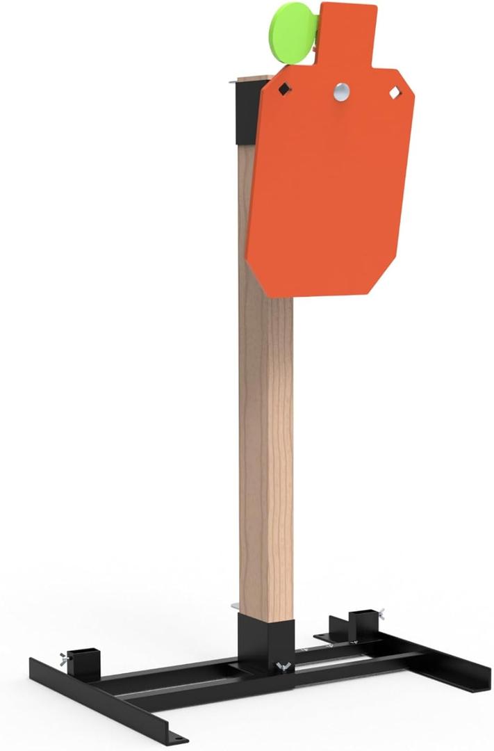KNINE OUTDOORS Target Stand System 12x20 inch AR500 Steel Hostage Reactive Shooting Target 3/8" Thick with 2x4 Target Stand Kit (12x20 inch and 3/8" Thick Target Stand System)