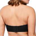 HSIA Strapless Bra for Big Bust Women, Anti-Slip Full Coverage Bandeau Plus Size Fiery Bra Underwire Support for Large Breast (Black, 34C)