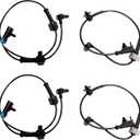 Front and Rear Left & Right ABS Wheel Speed Sensor 2 Pair for Chevy Silverado 1500 3500 HD, for GMC Sierra 1500 2500 HD 3500 HD 2007-2013 OE# 20938121 10384745, 15872664, 20763148