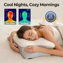 Ylekto Cervical Neck Pillow for Pain Relief - Contour Memory Foam Pillows for Sleeping, Ergonomic Pillow Side Sleeper Pillow for Neck Support, Orthopedic Bed Pillow for Side Back Stomach Sleepers, 14.6 x 24.8 inches