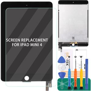 for iPad Mini 4 2015 LCD Screen Replacement 7.9" for iPad Mini 4 A1538 A1550 Display Touch Digitizer Screen Assembly Repair Parts Kits Black (Without Home Button)