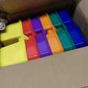 Teacher Created Resources Assorted Primary Colors Portable Plastic Storage Caddy 6-Pack for Classrooms, Kids Room, and Office Organization, (Blue, Green, Orange, Purple, Red and Yellow) 3 Compartment