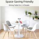 Round Dining Table White with Pedestal Base,31.5" Modern Tulip Dining Room Table for 1-4 People,Pedestal Dining Table with Round Top for Kitchen Living Room (Tulip Dining Table White), 31.5*29 Inches