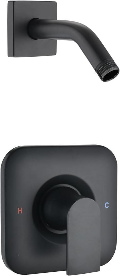 Replacement for Moen Shower Faucet Trim Kit, Shower Arm, Shower Handle (Valve& Catridge Not Inclued), Matte Black