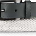 Reebok Men's Golf Belt | Athletic Performance | Lightweight | Casual | Breathable | Comfort | Versatile (Medium, Nylon Webbing - Grey)