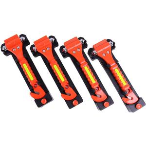 4 PCS GoDeCho Car Emergency Escape Window Breaker and Seat Belt Cutter Hammer with Light Reflective Tape,Life Saving Survival Kit