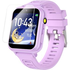 Cosjoype Kids Smart Watches Girls Gift Age 3-12, with 24 Puzzle Games HD Video Camera Music Player Learning Cards Storybook Pedometer Flashlight Touchscreen Kid Watch Brithday Gift for Girls