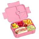 Lunch Box Kids Bento Box, Leakproof Bento Lunch Box with 6 Compartments, BPA-Free Lunch Containers for Adults/Kids/Students, 40 oz Portable On-the-Go Meal and Snack Packing - Pink