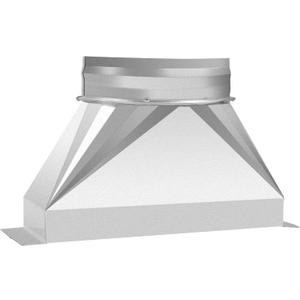 3-1/4" x 10" to 5" Round Galvanized Duct Transition | Rectangular to Round HVAC Vent Adapter for Range Hood, Microwave Exhaust, Dryer Vent & Industrial Ducting | Heavy-Duty Galvanized Transition