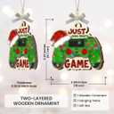 3 x Game Lover Wooden Ornament