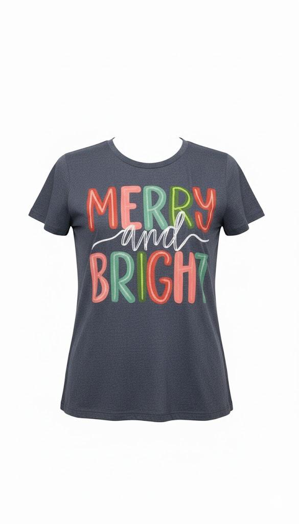 Vintage Pink Santa Claus Merry Christmas Pajamas Xmas Women T-Shirt Size 4 X