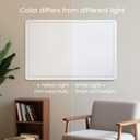 Bulletin Board, 24 x 18 inches Felt Board Decorative Pin Board, Vision Board Cork Board Alternative for Wall, Foldable Photo Board Self-Adhesive Vision Board with 20 Pushpins - White