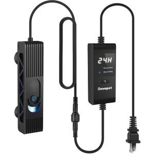 Aquarium U-V Light, Al-gae Control Light with 1-24H Timer, Compact Green Water Clean Lamp with Protective Shield, 3W for 3-20 Gallon Freshwater and Saltwater Tanks