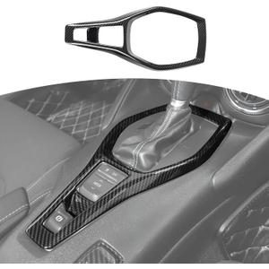 RT-TCZ for Camaro Carbon Fiber Dash Trim Gear Shift Panel Cover for Chevy Camaro 2016-2024 Carbon Fiber Interior Accessories