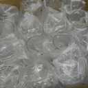 Goodluck 80 PCS Diamond Stemless Plastic Wine Whiskey Glasses, 12 Oz Disposable Cocktail Glasses, Suitable for Weddings, Birthday Parties, Family Gatherings, Bars, etc Gold rimmed cups