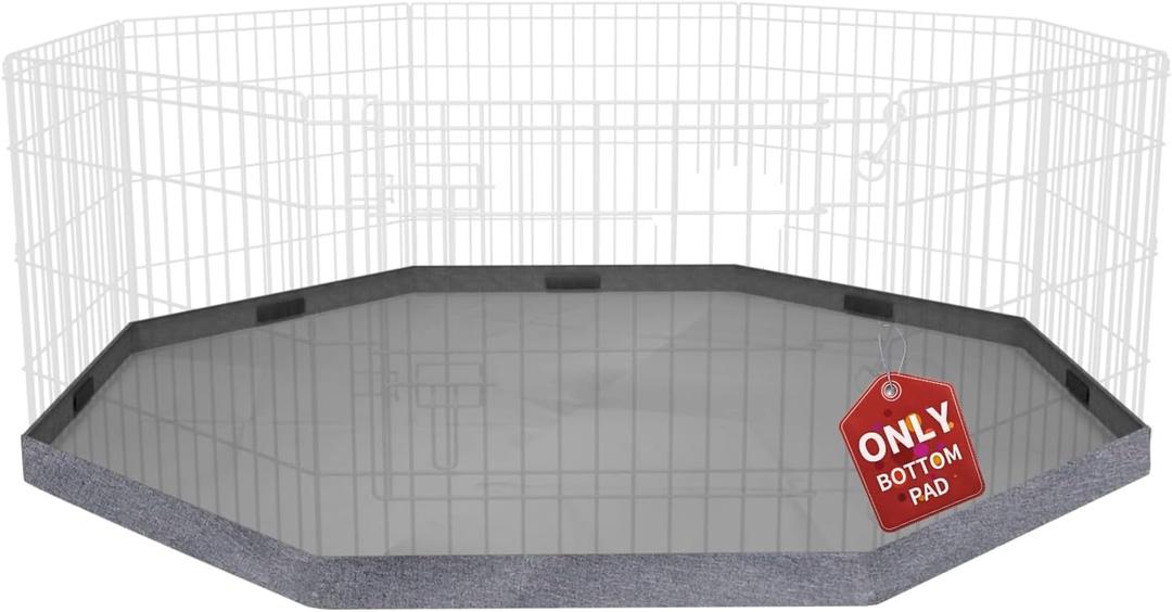 PETIME Bottom Cover Mat for Dog Playpen Pen Water-Resistant Pad Floor Protector for Indoor Outdoor Use Fits 24" Wide 8 Panels Metal Pet Exercise Play Pen (Playpen Not Included)
