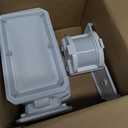 LEPOWER Battery Powered LED Flood Light Outdoor,1500LM Motion Sensor Security Lights, IP65 Waterproof,Wireless Flood Light Battery Operated,3 Head Motion Detector Light for Garage,Yard,Porch(White)