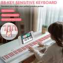 AiJoy 88 Key Split Keyboard Piano with Velocity Sensitive Keys Magnetic Detachable, Portable & Ultralight, Full-size Travel Piano, USB-MIDI, Carry Case, Birthday Gift for Beginner (ASP-10M)