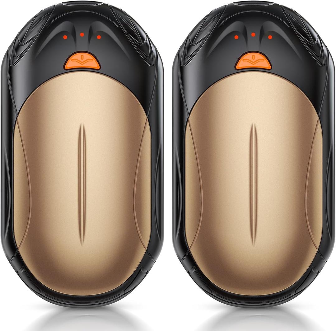 AI Hand Warmers Rechargeable 2 Pack, AI Smart Chips Electric Hand Warmers, 20Hrs Long Safe Heat, Portable Pocket Heater, Gifts for Christmas, Outdoor, Hunting, Golf, Camping Accessories
