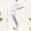 Christmas Stocking Holders for Mantle Set of 6, Metal Fireplace Stocking Hangers, Anti-Rust Non-Slip Non-Tarnish Mantel Hooks Grips Set for Garland, Windowsill, Party, Christmas Decorations, Silver