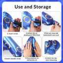 3 x Blue and Golden Rings Birthday Decorations, 40Inch Blue and Golden Rings Theme Number 6 Foil Balloons for Boy 6th Birthday Party Decor