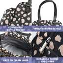 Fit & Fresh Lunch Bag For Women, Insulated Womens Lunch Bag For Work, Leakproof & Stain-Resistant Large Lunch Box For Women With Bottle Pocket, Long Straps, Zipper Closure Laketown Bag Black Cheetah