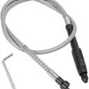 Flex Shaft Adapter Attachment Flexible Drill Shaft Extension keyless Chuck for Rotary Grinder Tool with Wrench - 3.2mm/1/8