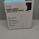 Mini Hot and Iced Coffee Maker Single Serve, for K Cup and Ground, 6 to 14 Oz Brew Sizes, with Recipe Book, for Home, Travel, RV, Office and Dorm, Classic Black (2.0 Version)