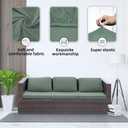 SUKAIKEQA Outdoor Cushion Covers Set,8PCS Patio Furniture Couch Seat Slipcovers, Replacement for Sofa Sectional Chair(Cover，Only)