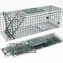 HOMESTEAD 24 Inch Heavy Duty Collapsible Live Animal Trap - Trap for Squirrels, Chipmunks, Rabbits, Kittens, Foldable Steel Trap (24 Inch)