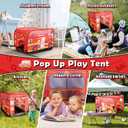 Pop Up Play Tent for Kids Aged 3-5 Years Old Boys and Girls : Fire Truck Tent Playhouse Toy Play Tents for Toddlers 3-5 Kids Tent Indoor Outdoor Playhouse Toys for 3 + Year Old, Fire Truck