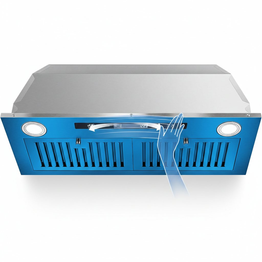 Range Hood Insert 30 inch, Ducted/Ductless Range Hood with Gesture Sensing & Touch Control, Built-in Kitchen Hood 600CFM, 2 Pcs Stainless Steel Baffle Filters