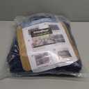 PrinceDeco Stretch Armless Futon Cover Futon Slipcover Full Queen Size Futon Couch Cover Futon Sofa Cover Futon Bed Cover Furniture Protector with Elastic Bottom, Checked Pattern Jacquard, Navy