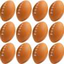 WELLVO Mini Football Party Favors 12 Pack 3.25 Football Squishy Balls Mini Footballs Foam Sports Balls for Kids Goodie Bag Stuffers School Carnival Classroom Prizes Football Party Decorations