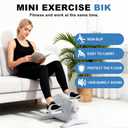 OSCILLATING SLIM Mini Exercise Bike & Under Desk Elliptical,Under Desk Bike Pedal Exerciser, for Seniors Arms & Legs Workout with LCD Display,Gifts for Women Men