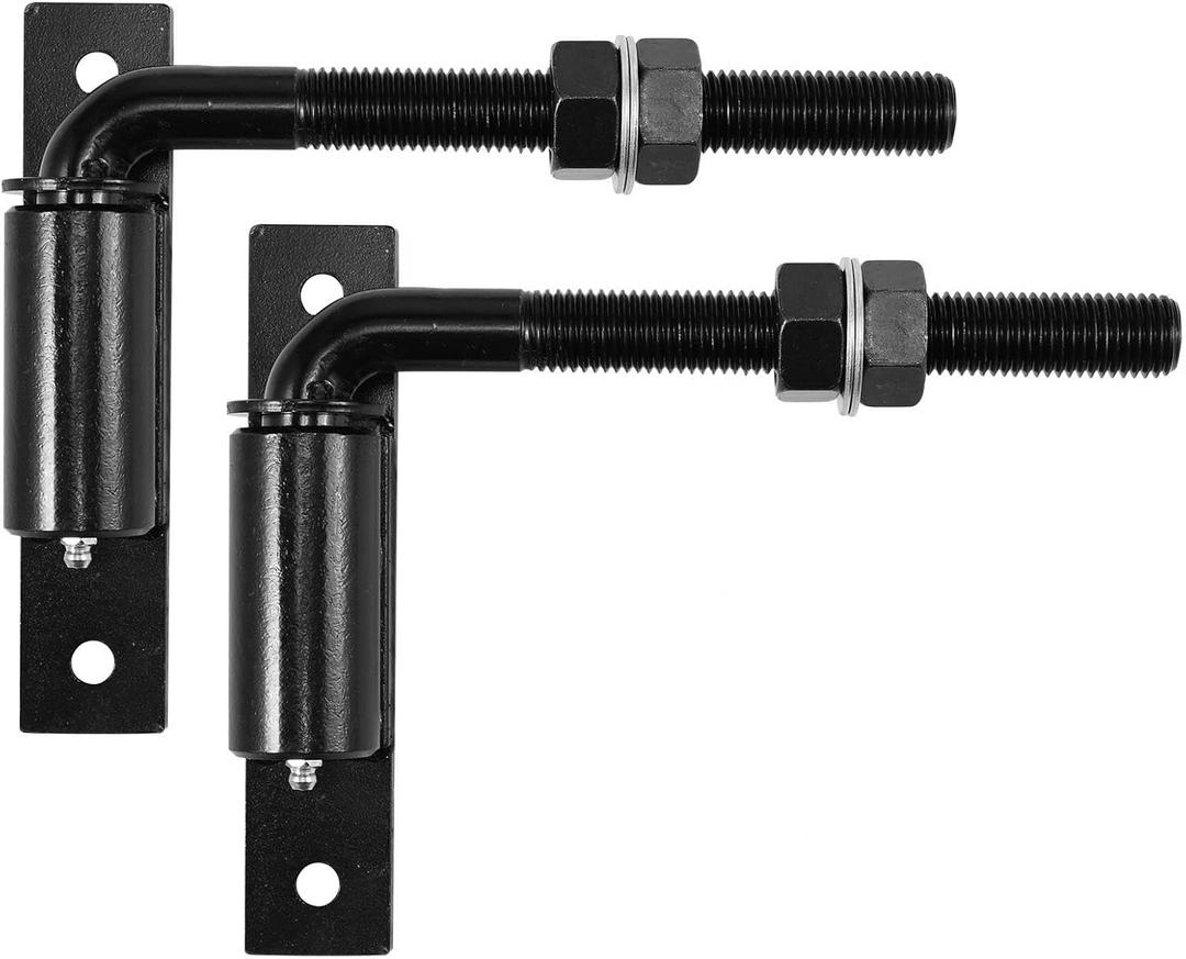 J Bolt Gate Hinge Heavy Duty with Hole Base for Wooden and Iron Gate Up to 1100 Pounds, Lubricated Ball Bearing Hinge 2 Pack (3/4" Type)