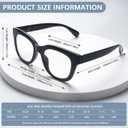SIGVAN 6 Pack Reading Glasses Blue Light Blocking Square Computer Spring Hinge Readers for Women