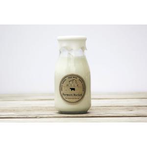 Farmers Market Milk Bottle Candle, 12.5 Ounce