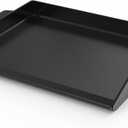 Onlyfire Universal Cast Iron Cooking Griddle, Pre-Seasoned Nonstick Coating Griddle Flat Top Grill Plate with Extra High Sidewalls for All Gas Grills and 4 Burner Range Oven, 23" x 16"