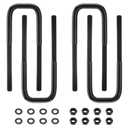 4pcs Extended Square Bend U-Bolts 8.5" Long x 2.5" Wide x 9/16" Threads with Hardware