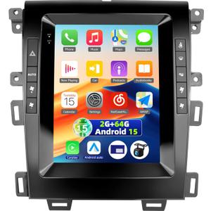 Car Radio for Ford Edge 2013 2014 2015 with Wireless Carplay Android Auto,2G+64G 9.7" HD Touch Screen Android 15 Car Stereo with GPS Navigation WiFi,Bluetooth,FM/RDS+AHD Backup Camera