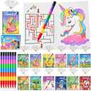 ZMLM 24 Pack Coloring Books for Kids with Crayons,Graduation Party Favors for Kids 4-8, Goodie Bags Stuffers for Toddlers, Classroom Prizes Birthday Return Gifts (Party)