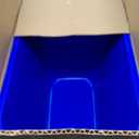 Amazon Basics Rectangular Commercial Office Recycling Wastebasket with Recycle Logo, Easy to Clean, 7 Gallon, Blue, Pack of 2